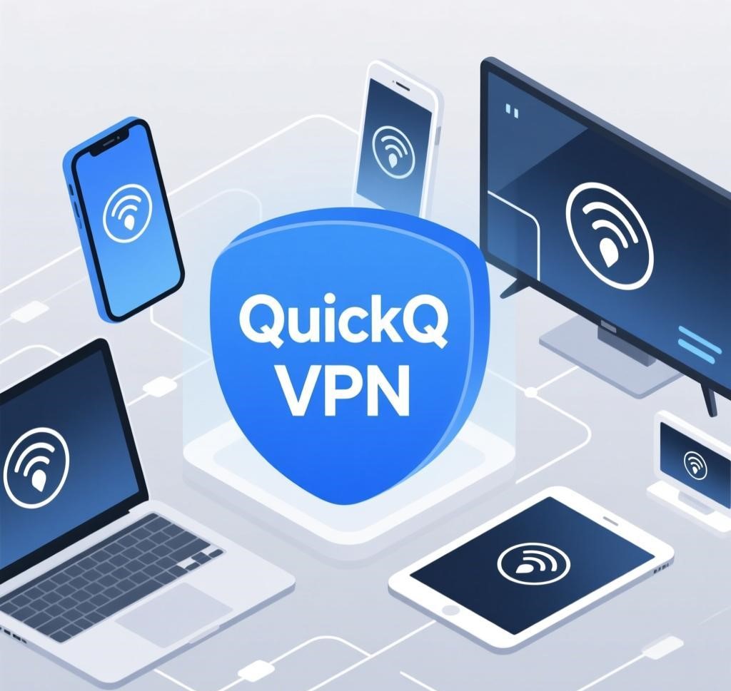 QuickQ VPN覆盖主流计算和移动设备，确保跨平台无缝使用
